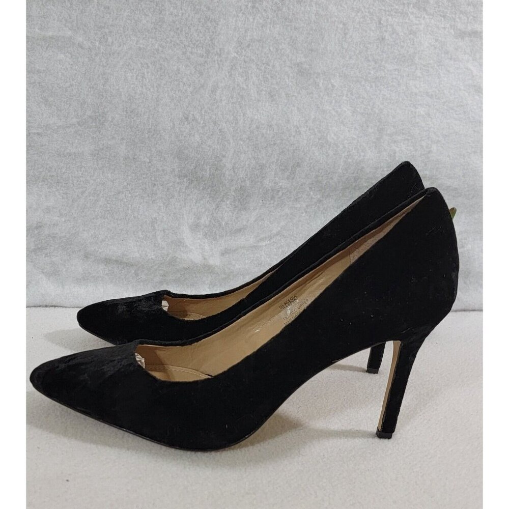 GILI Womens Black Velvet Alecia‎ Pumps Shoes High Heels Pointed Toe Size 9M - Picture 4 of 13